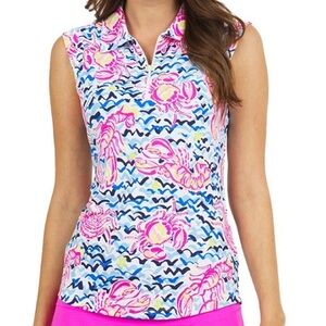 IBKUL Bonnie 1/4 Zip Sleeveless Athletic Polo Size XS